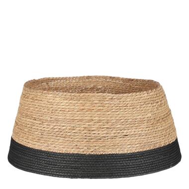 Mica Decorations Kerstboomrok - H26 x Ø58 cm - Zeegras - Zwart