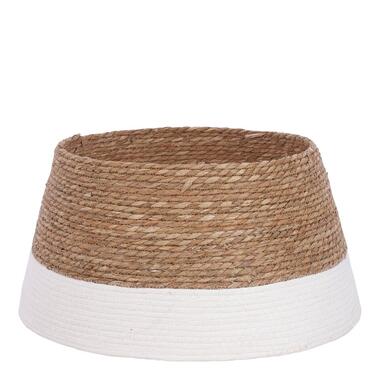 Mica Decorations Kerstboomrok - H26 x Ø50 cm - Zeegras - Off White