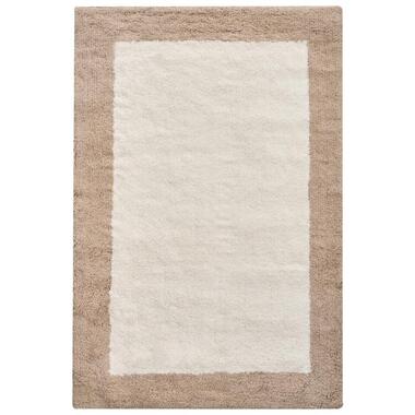 KABRI - Badmat - Beige/Bruin - 60 x 90 cm - Katoen