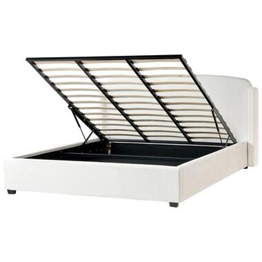 BERNAY - Bed opbergruimte - Gebroken wit - 180 x 200 cm - Polyester