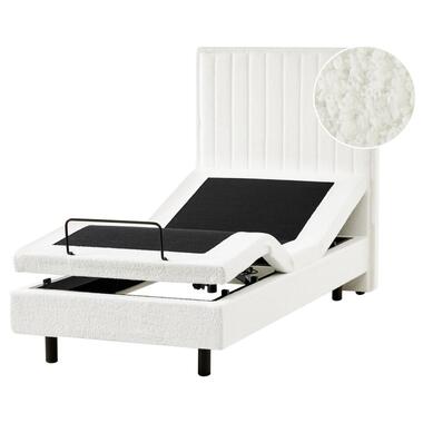 DUKE II - Eenpersoonsbed - Off-white - 90 x 200 cm - Bouclé