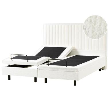 DUKE II - Tweepersoonsbed - Off-white - 180 x 200 cm - Bouclé