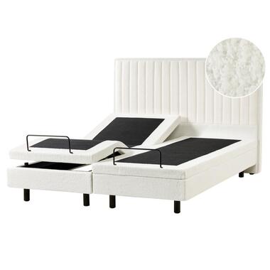 DUKE II - Tweepersoonsbed - Off-white - 160 x 200 cm - Bouclé