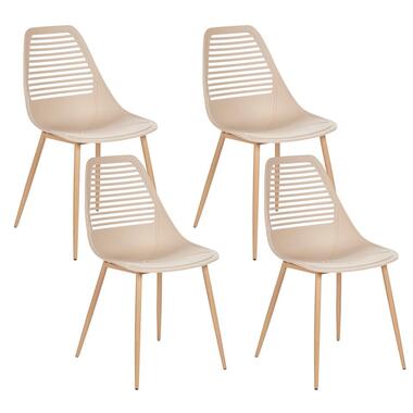 MONTELLO - Set van 4 stoelen - Beige - Synthetisch materiaal