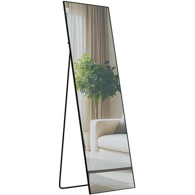 CLP Staande spiegel Benicia vierkant - Glas - mat zwart