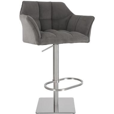 CLP Barkruk Damaso roestvrij staal Frame - Ribstof - taupe