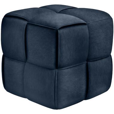 CLP Hocker Forinta Ribstof - donkerblauw