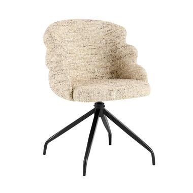 Eetkamerstoel Taupe - Draaibaar - Claes - Set van 2