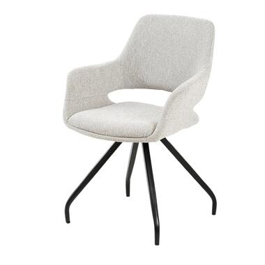 Livingfurn - Eetkamerstoel Capp Beige Lodge Set van 2 - 61x61x88cm