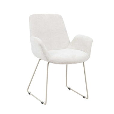 Eetkamerstoel Zandkleur Stof - Evan - Set van 2