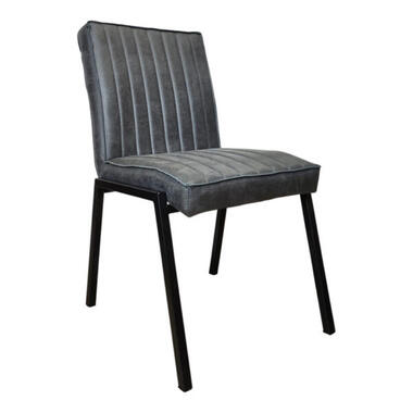 Eetkamerstoel Antraciet - 52x65x88cm - Tivoli - Set van 2