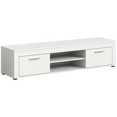 Hioshop Jam TV-meubel 2 vouwdeuren- 2 planken wit