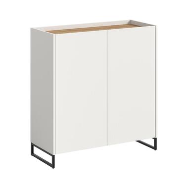 Hioshop Drive schoenenkast 2 deuren wit