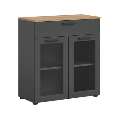 Hioshop Niklas dressoir 2 deuren- 1 lade grijs