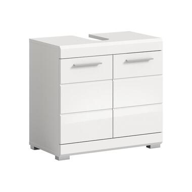 Hioshop Scout wastafel 2 deuren- 2 lades wit hoogglans- wit