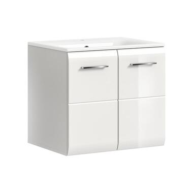 Hioshop Ice wastafel inclusief was 2 deuren wit hoogglans- wit