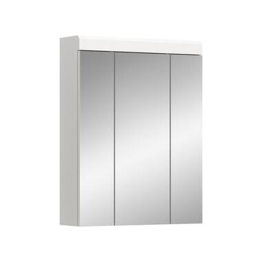 Hioshop Scout spiegelkast 3 spiegeldeuren wit hoogglans- wit