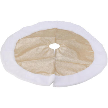 Kerstboomrok - champagne goud - metallic - D90 cm - polyester