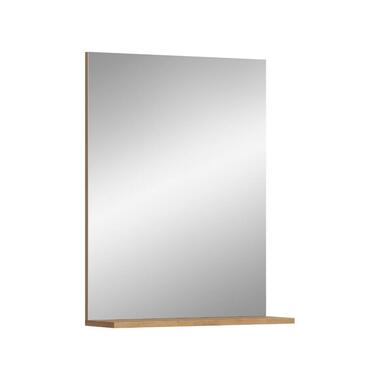 Hioshop Scout spiegel bad 1 deur- 1 plank salvie decor- eiken decor