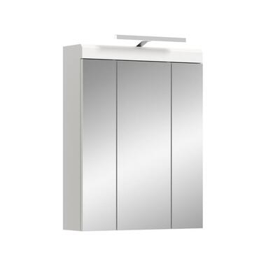 Hioshop Scout spiegelkast inclusief verlichting 2 deuren- 3 spiegeldeuren- 3