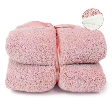 Unique Living - Plaid Douwe old Pink -150x200cm