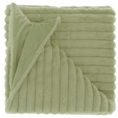 Unique Living - Plaid Peppe Tea Green -150x200cm