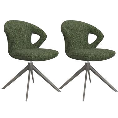 LABEL51 Eetkamerstoel Zurich - Forest - Boucle - set van 2