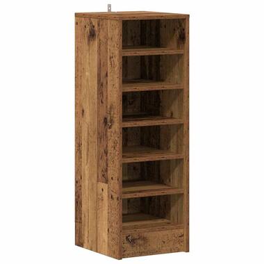 vidaXL 6 laags Schoenenkast 6 paar Oud hout 35x35x92 cm
