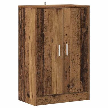 vidaXL - 6-laags Schoenenkast met 2 deuren 12 paar - Oud hout - 60x35x92 cm