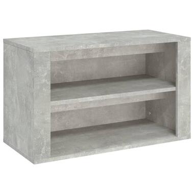 vidaXL - 2-laags Schoenenkast 6 paar - Betongrijs - Bewerkt hout - 75x35x45 cm