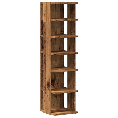 vidaXL - 6-laags Schoenenkast 6 paar - Oud hout - 28x27x102 cm