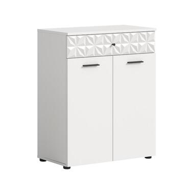 Hioshop Prisma badkamerkast 2 deuren- 1 lade wit