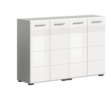 Hioshop Copa badkamer C7 wit hoogglans- lichtgrijs