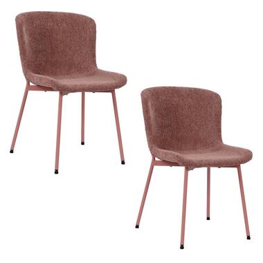 Housecraft Living Maryan Eetkamerstoelen Roze - Set van 2