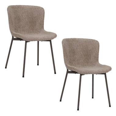 Housecraft Living Maryan Eetkamerstoelen Taupe - Set van 2