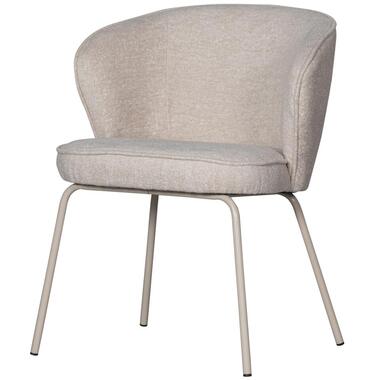 WOOOD Admit Eetkamerstoelen - Polyester - Pebble - Set van 2