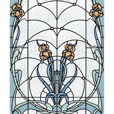 Dutch Wallcoverings Vliesbehang Artifice glas in lood - grijs/petrol - 10mx53cm