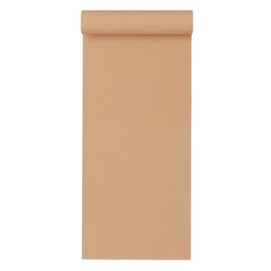 Dutch Wallcoverings Vliesbehang Wall Fabric linen - bruin - 10,05m x 53cm