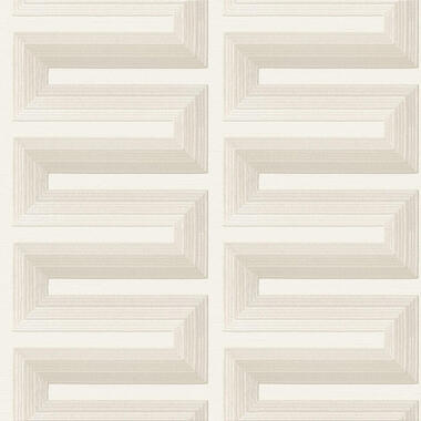 Dutch Wallcoverings Vliesbehang Renaissance Grecian key - crème - 10,05m x 53cm
