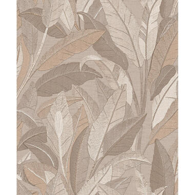 Dutch Wallcoverings Vliesbehang Renaissance leaves - taupe - 10,05m x 53cm