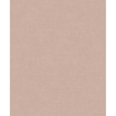 Dutch Wallcoverings Vliesbehang Linen & Textures uni - roze - 10,05m x 53cm