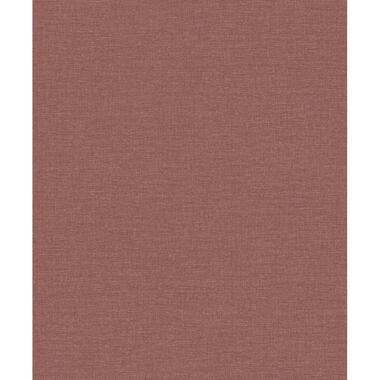 Dutch Wallcoverings Vliesbehang Linen & Textures uni - rood - 10,05m x 53cm