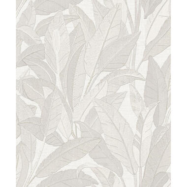 Dutch Wallcoverings Vliesbehang Renaissance leaves - wit - 10,05m x 53cm