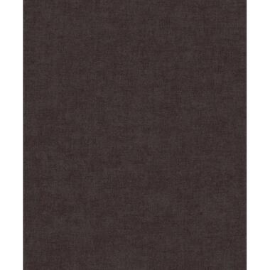 Dutch Wallcoverings Vliesbehang Linen & Textures uni - darkchoco - 10,05m x 53cm