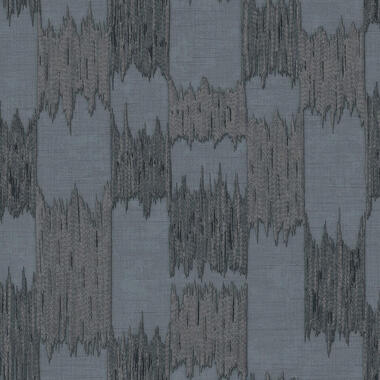 Dutch Wallcoverings Vliesbehang Renaissance textured loom - blauw - 10m x 53cm
