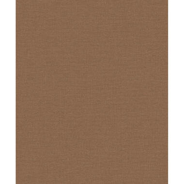 Dutch Wallcoverings Vliesbehang Linen & Textures uni - koper - 10,05m x 53cm