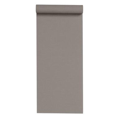 Dutch Wallcoverings Vliesbehang Wall Fabric linen - grijs - 10,05m x 53cm