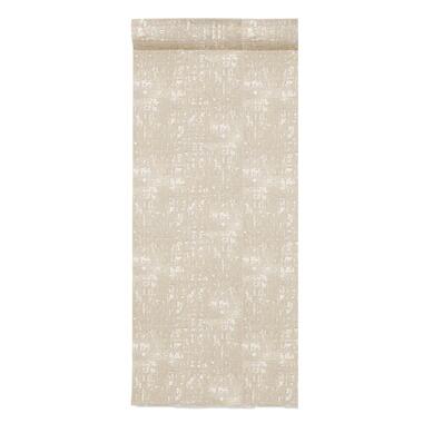 Dutch Wallcoverings Vliesbehang Embellish fabric abstract - crème - 10m x 53cm