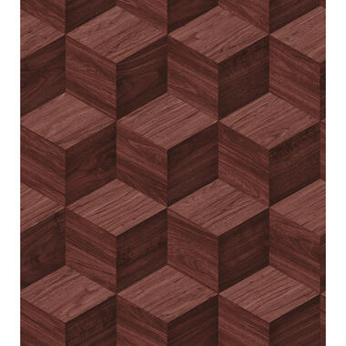 Dutch Wallcoverings Vliesbehang Renaissance natural cube - russet - 10m x 53cm
