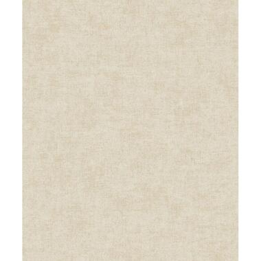 Dutch Wallcoverings Vliesbehang Linen & Textures uni - sandbeige - 10,05m x 53cm